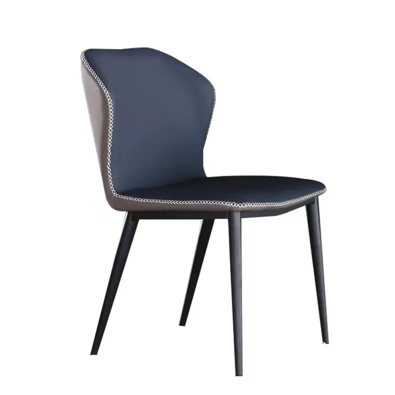 MAYA Dining Chair | Accent Chair for Living Room Bedroom Restuarant | Pu Leather Seat with Metal Legs