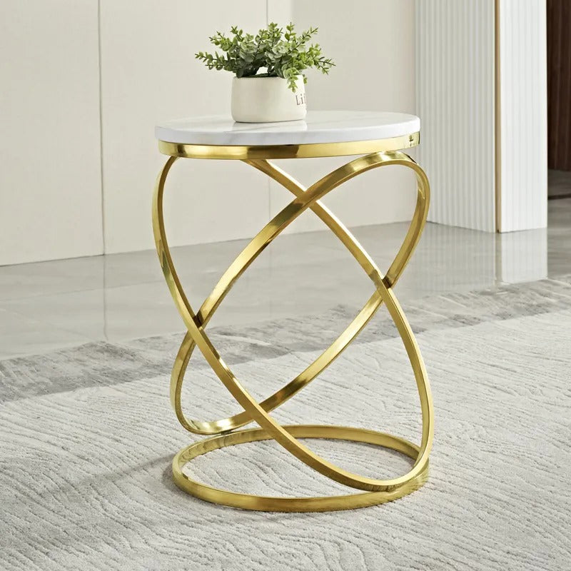 SOLITAIRE Table, SS Side Table, Round Sofa Table, Stable and Sturdy Construction, Easy Assembly