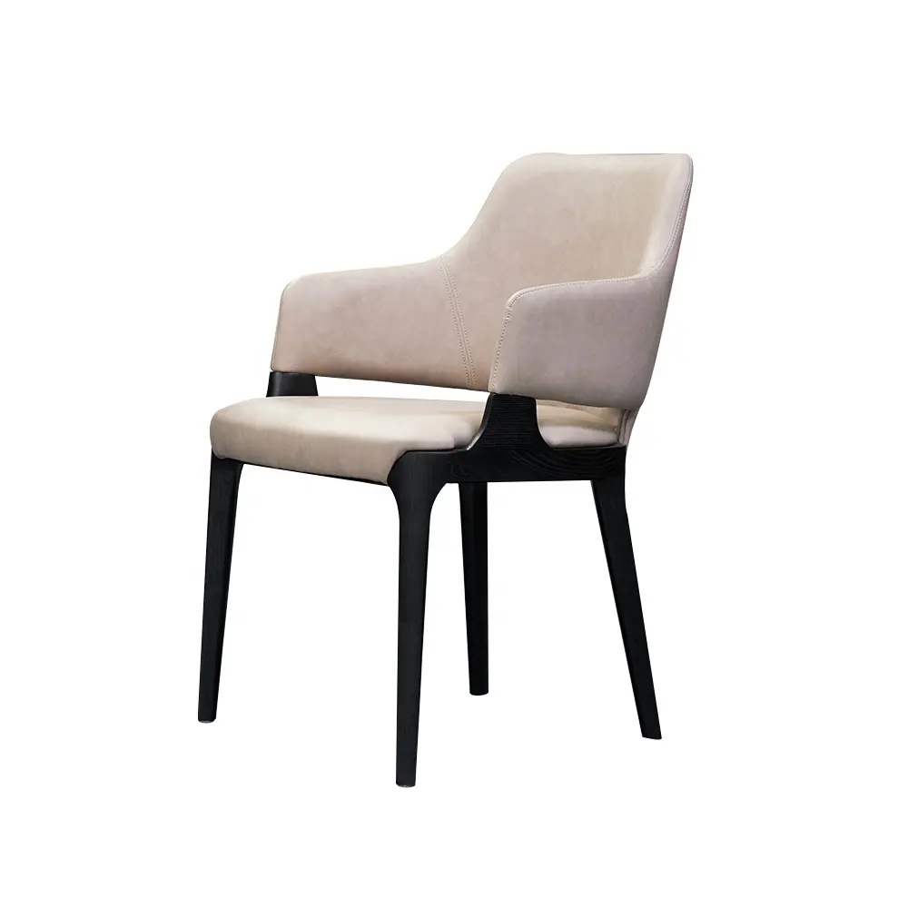 SERENITY Accent Dining Visitor Chair for Living Room| Bedroom | Restaurant | Wooden legs | White