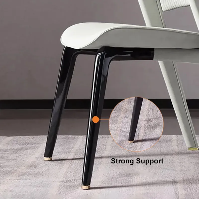 ATARA Dining Chair with Black Powder Coated Metal Legs - Perfect for Modern Home Dcor