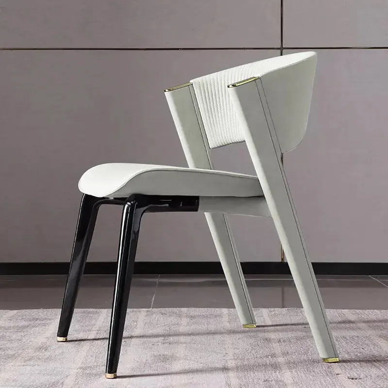 ATARA Dining Chair with Black Powder Coated Metal Legs - Perfect for Modern Home Dcor