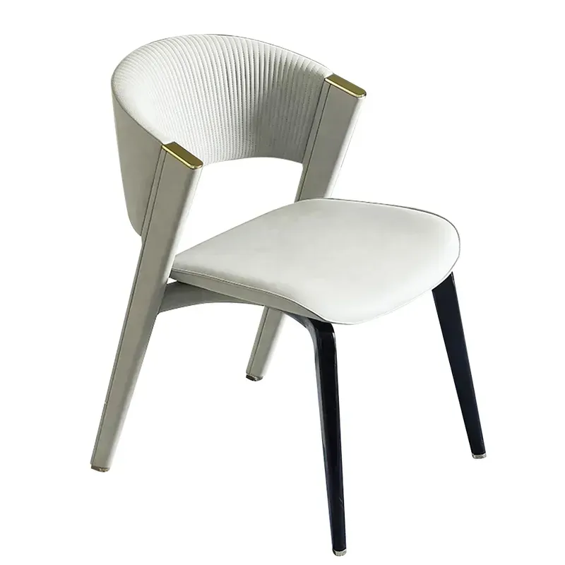 ATARA Dining Chair with Black Powder Coated Metal Legs - Perfect for Modern Home Dcor