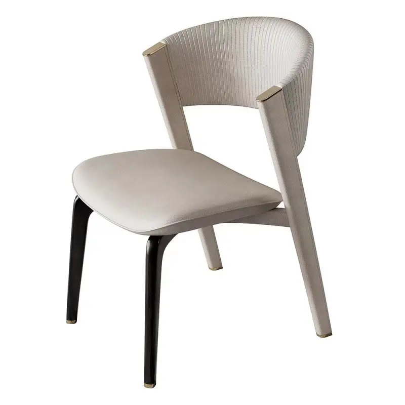 ATARA Dining Chair with Black Powder Coated Metal Legs - Perfect for Modern Home Dcor