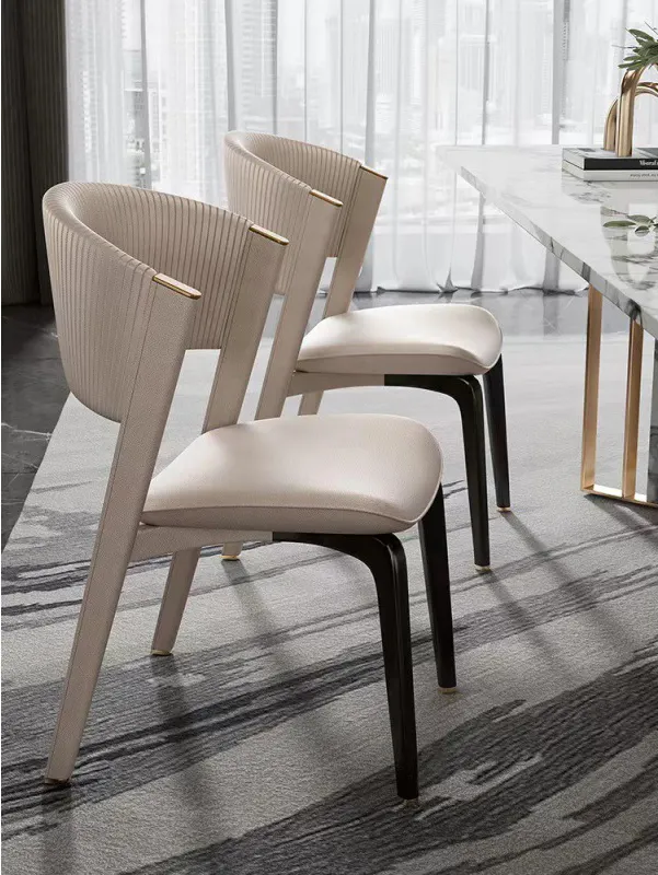 ATARA Dining Chair with Black Powder Coated Metal Legs - Perfect for Modern Home Dcor