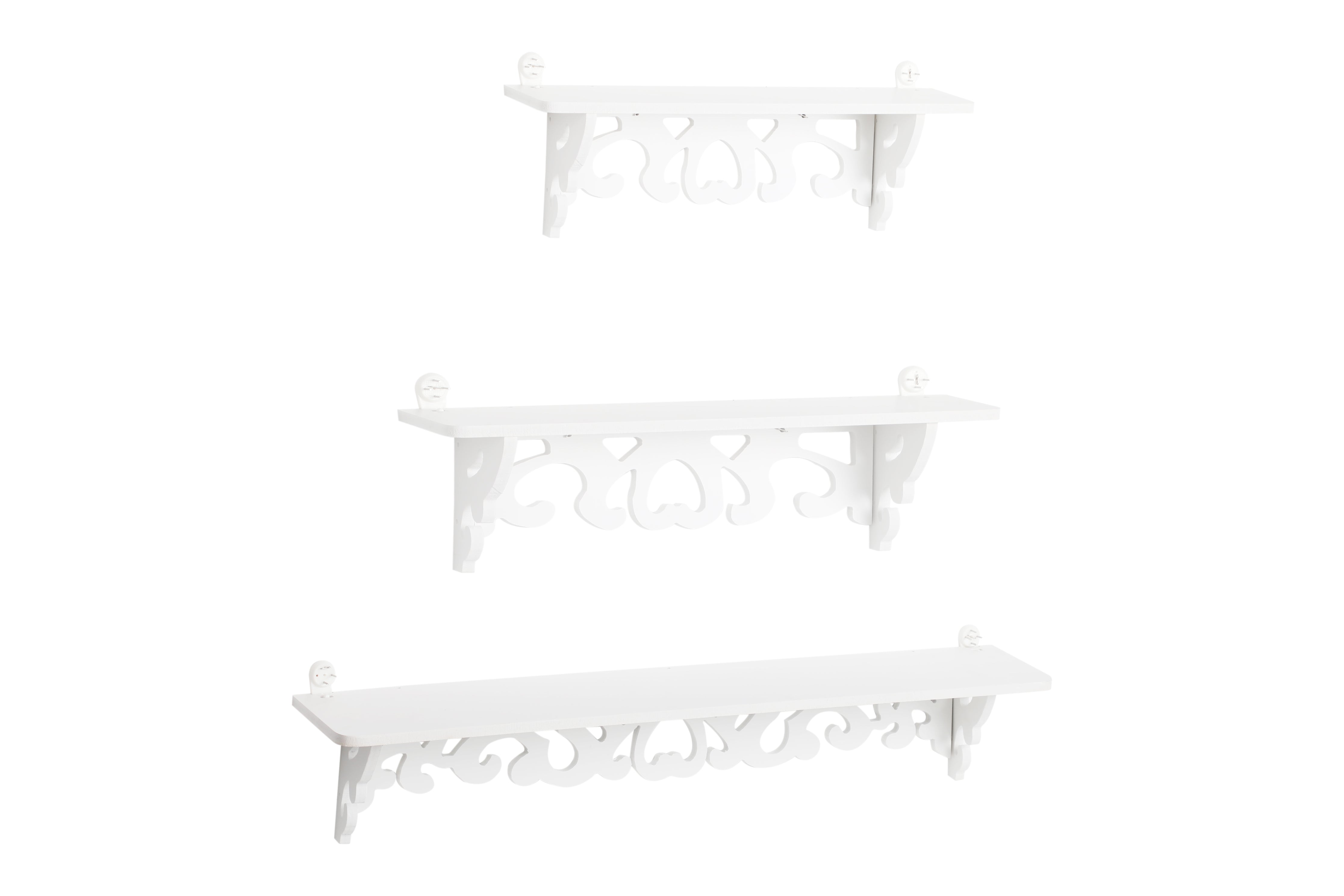 Urbancart Wall Mounted Decorative Wall Shelf  (Number of Shelves - 3, White)