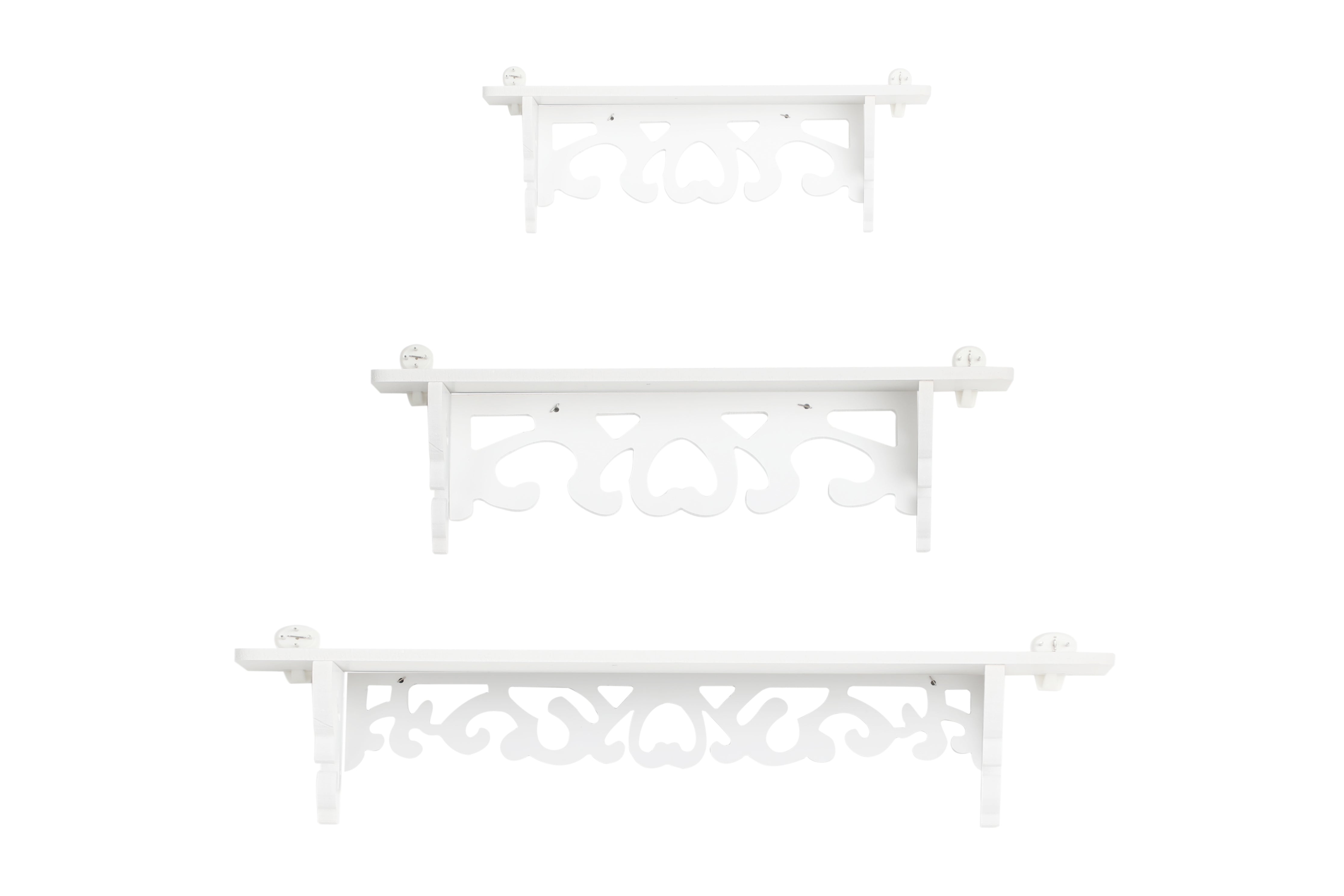 Urbancart Wall Mounted Decorative Wall Shelf  (Number of Shelves - 3, White)