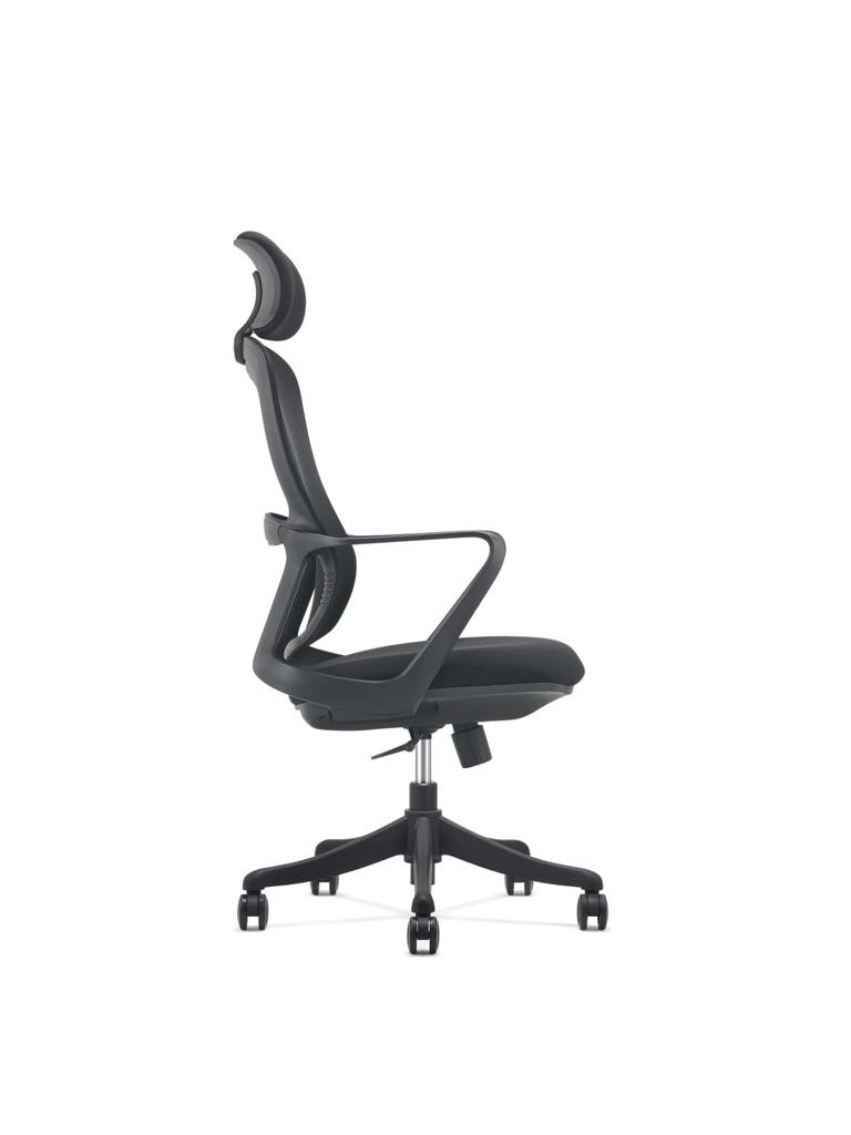 Santiago Executive Mesh High Back Office Chair with Chrome Base - Black