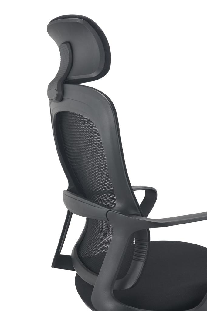 Santiago Executive Mesh High Back Office Chair with Chrome Base - Black