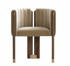 GENEVA Dining Chairs for Living Room, Bedroom, Restaurant, Modern Contemporary Upholstered  (White)