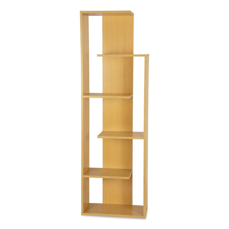 Wooden Wallshelf Book Organizer Rack - Brown