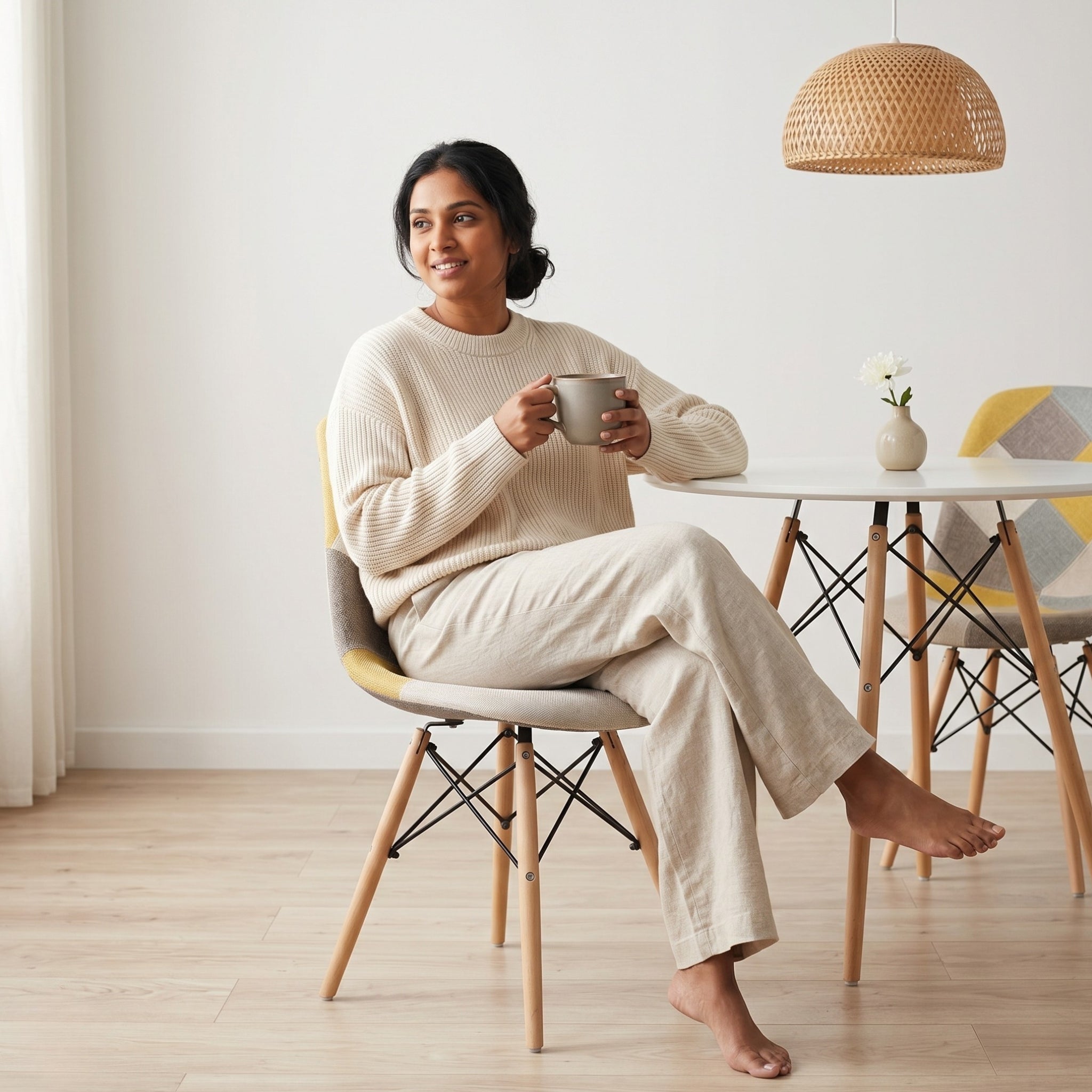 Eames Replica Patchwork Chair - Yellow