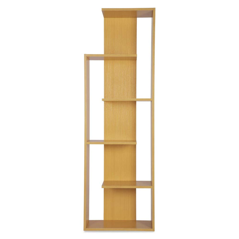 Wooden Wallshelf Book Organizer Rack - Brown
