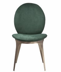 NIVA Dining Chair Pu Leather Seat with Metal Legs for Dressing, Lounge, Bedroom, Living Room (Green)