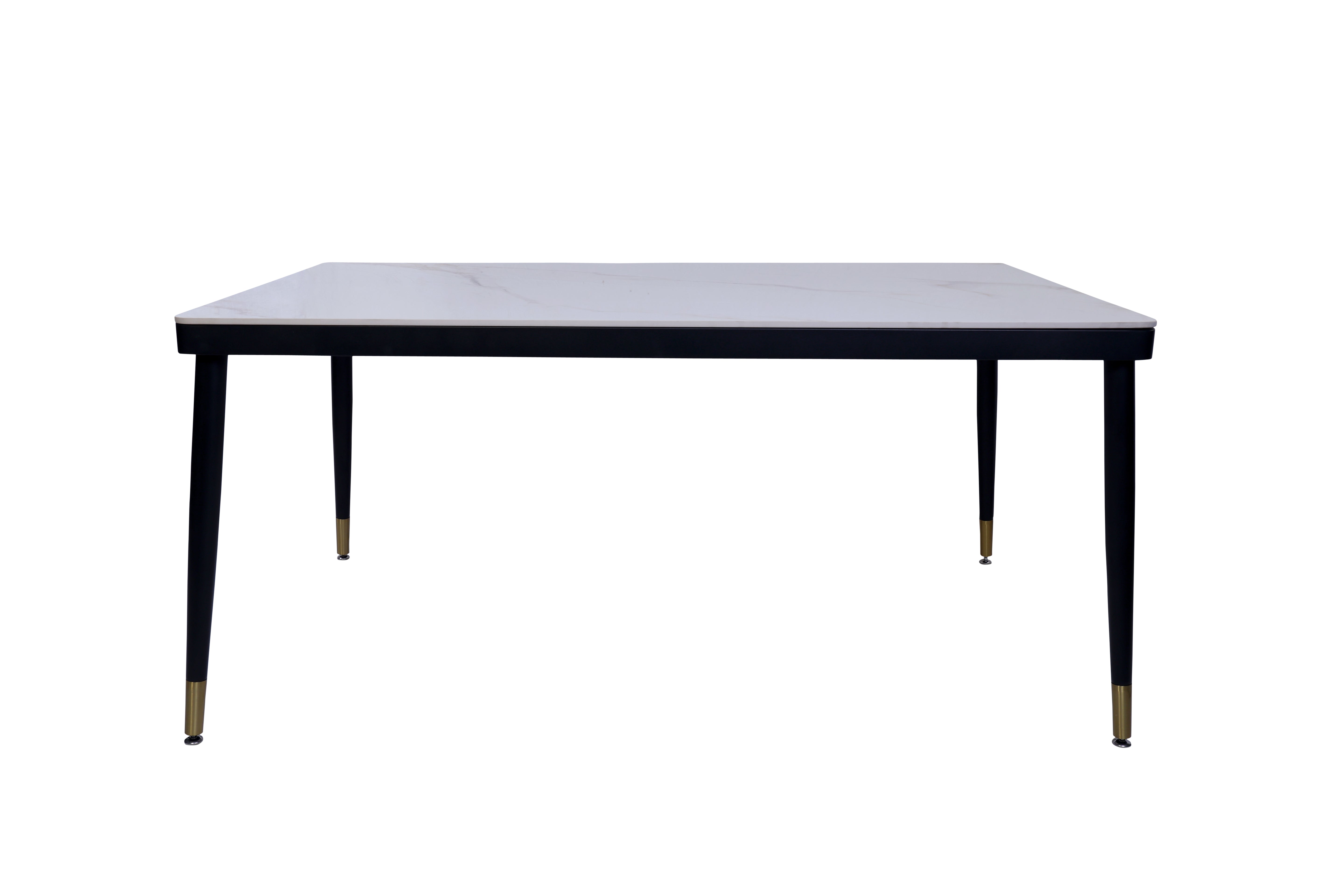 URBANCART Metal Base with Marble Top Six Seater Dining Table (Do-It-Yourself)