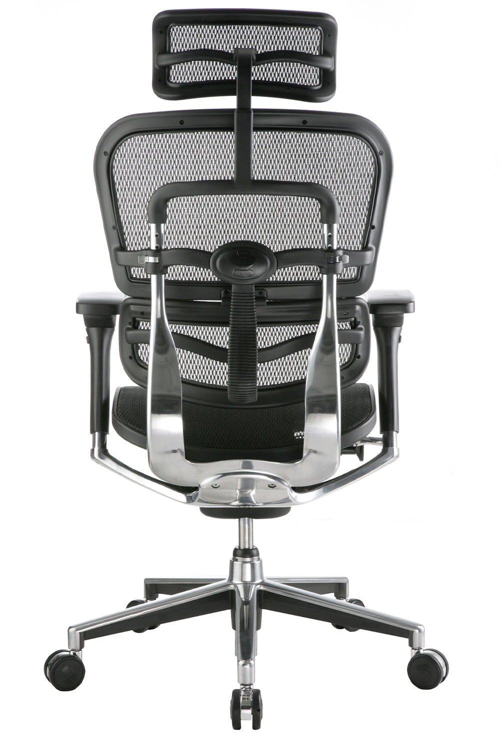 Maxwell Premium Executive Office High Back chair Mesh Seat with 5D Armrest and Aluminum Base - Black