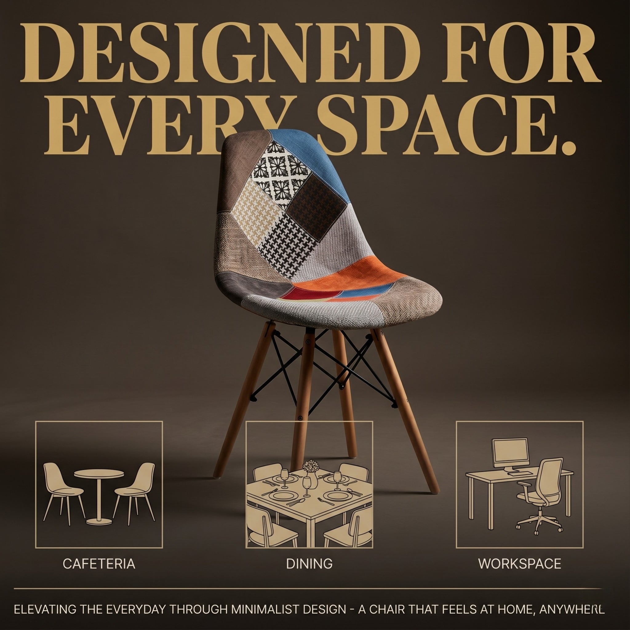 Eames Replica Patchwork Chair - Multicolor