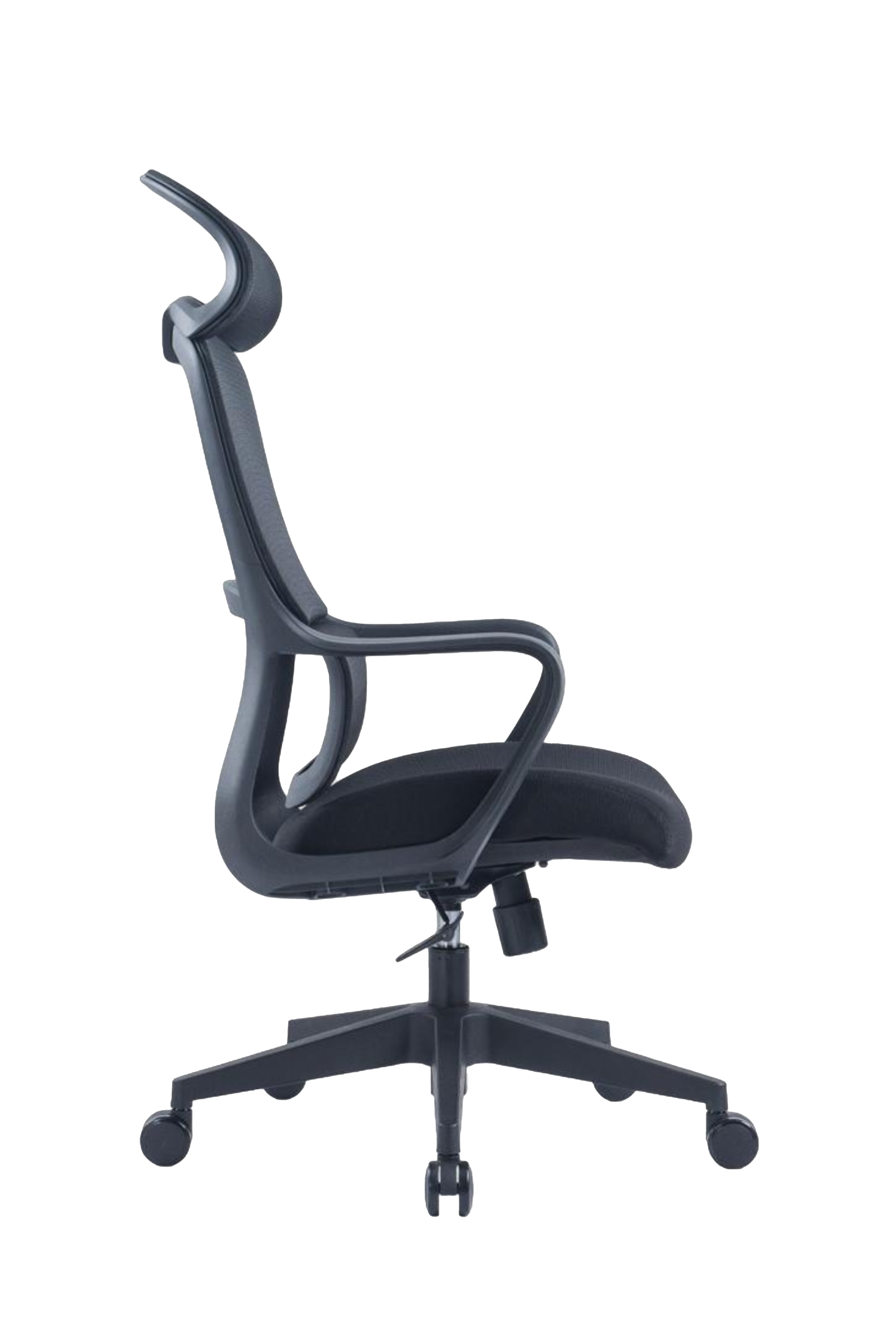 Leo High Back Ergonomic Office Chair With Cushion Seat And Nylon Base - Black