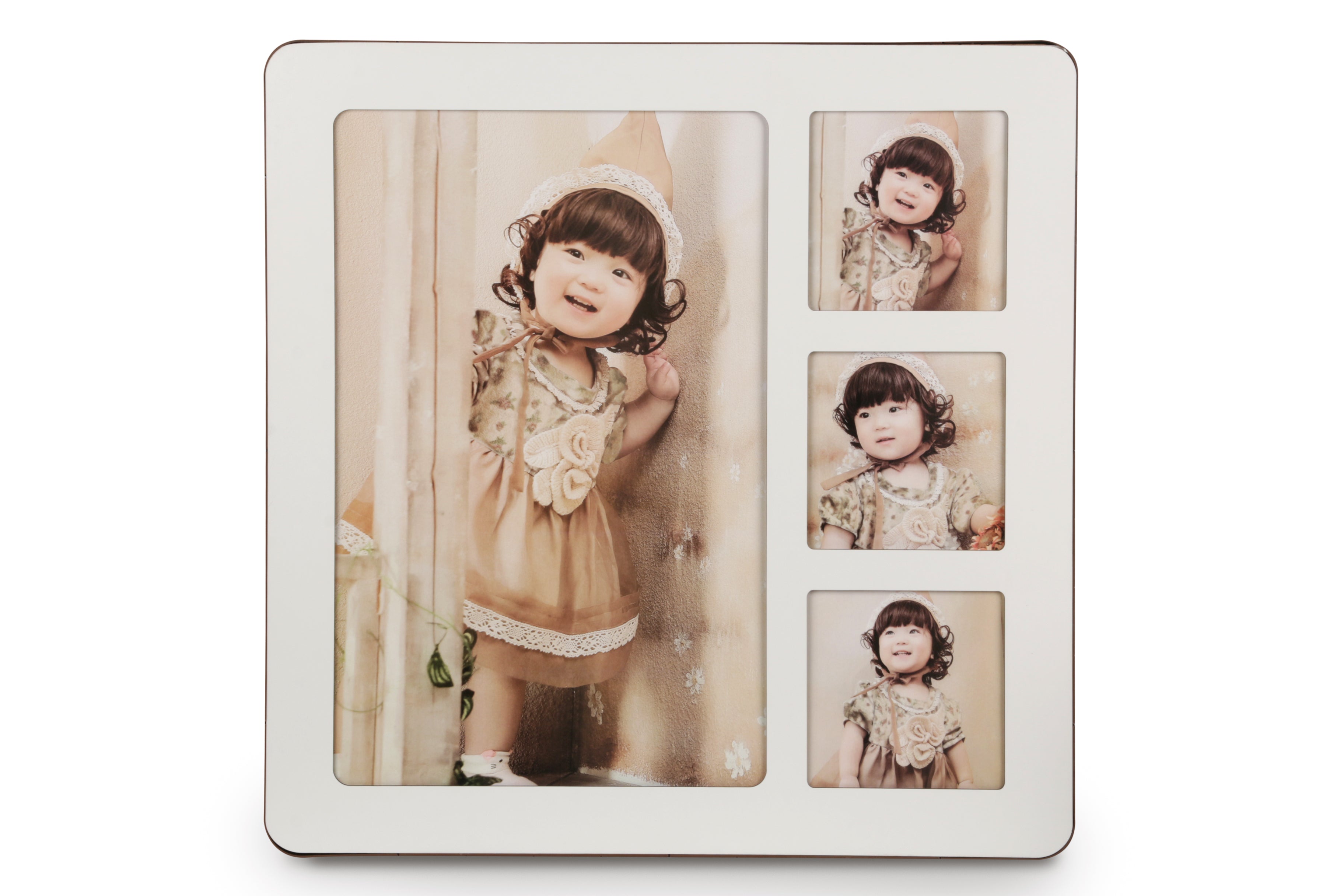 Urbancart® Wall Mounted Collage Picture Holder/Photo Display for Home Office (60 * 60 cm)(White)