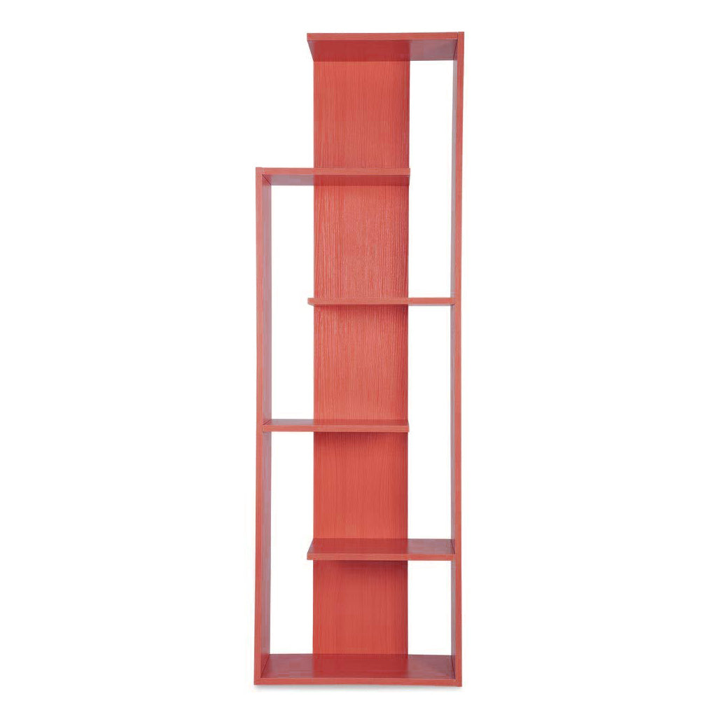 Wooden Wallshelf Book Organizer Rack - Red