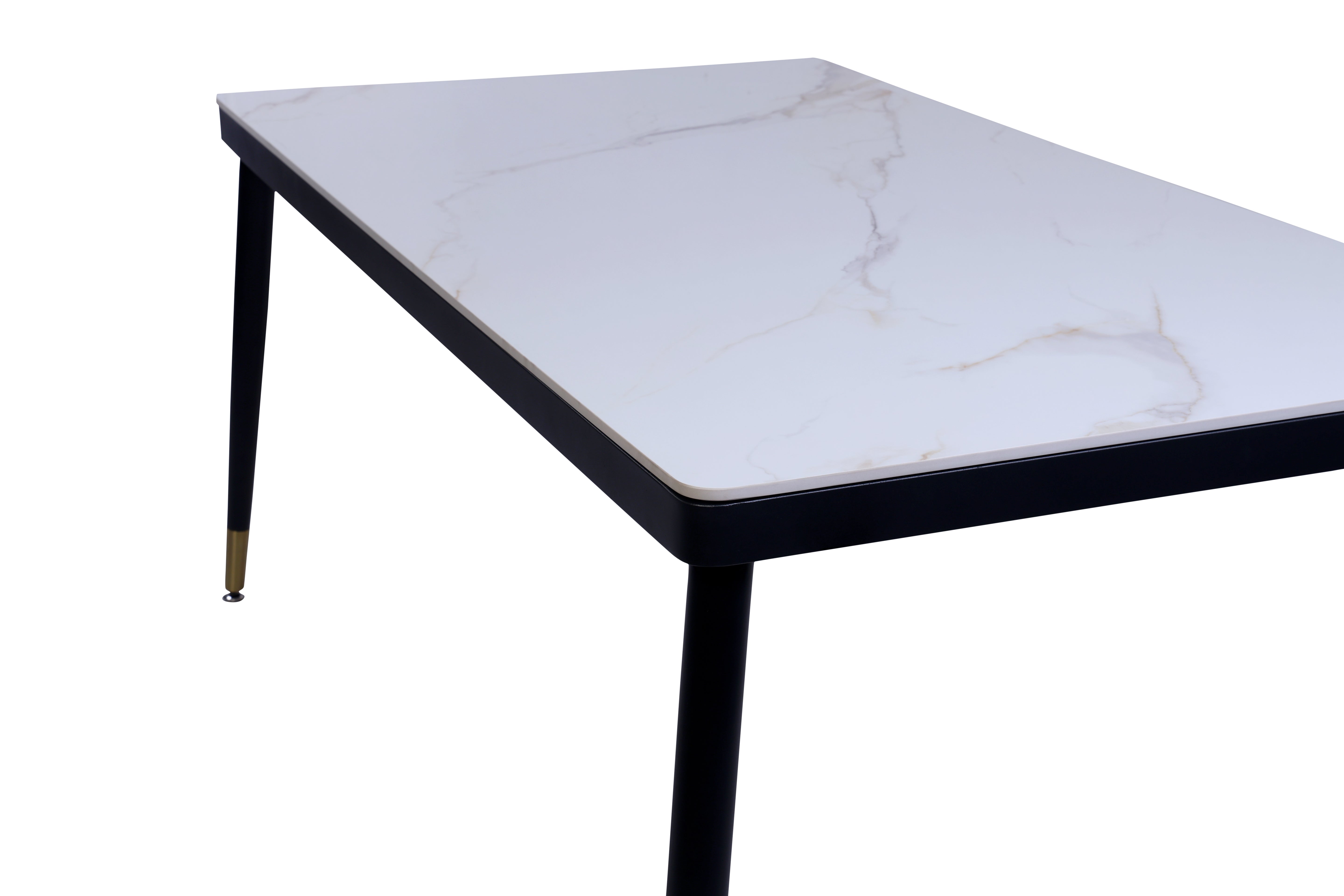 URBANCART Metal Base with Marble Top Six Seater Dining Table (Do-It-Yourself)