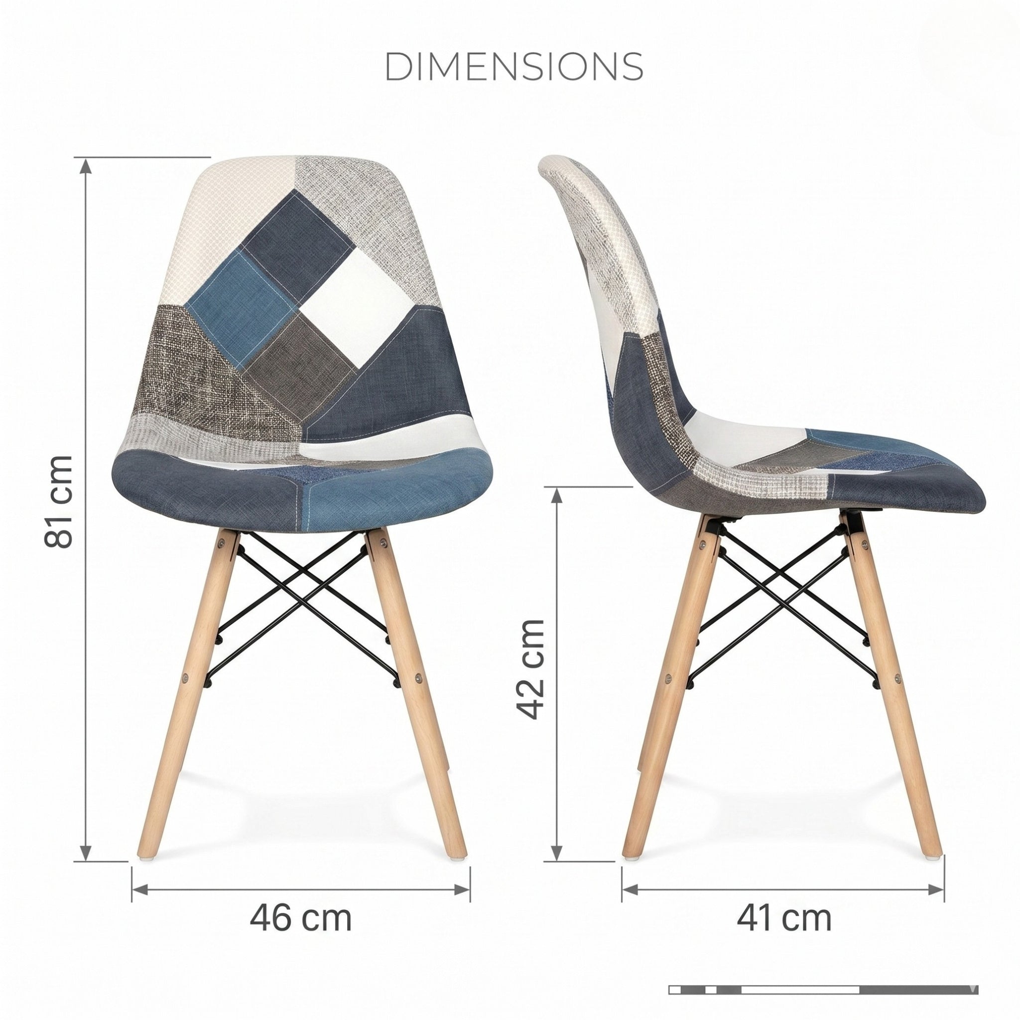 Eames Replica Patchwork Chair - Multicolor