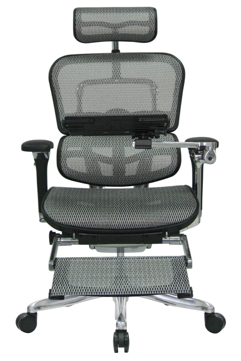 Vincent High Back 5D Workstation Swivel Chair with Mesh Seat And Aluminum Base - Black