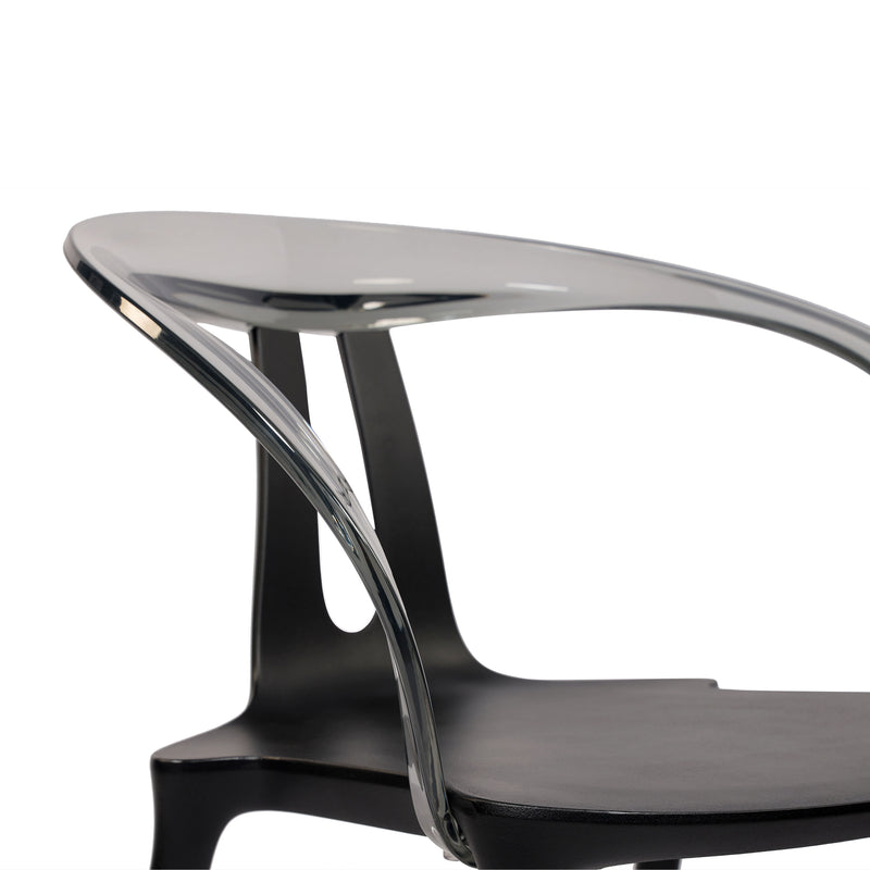 Oslo Molded Plastic Armless Chair - Black