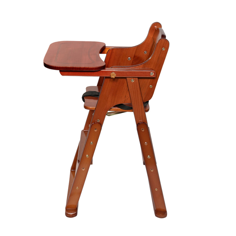 Oscar Baby High Chair Pine Wood Material - Dark Brown