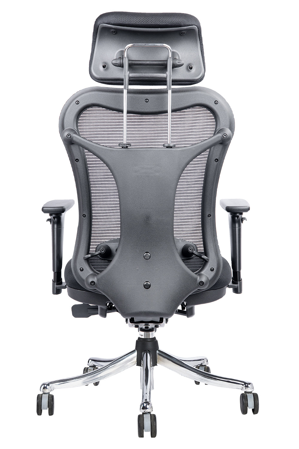 Oscar High Back Chrome Base Executive Chair With Cushion Seat And 3D Armrest  - Black