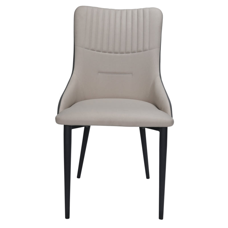 Verona chair Pu Leather Upholstered With Metal Legs - White