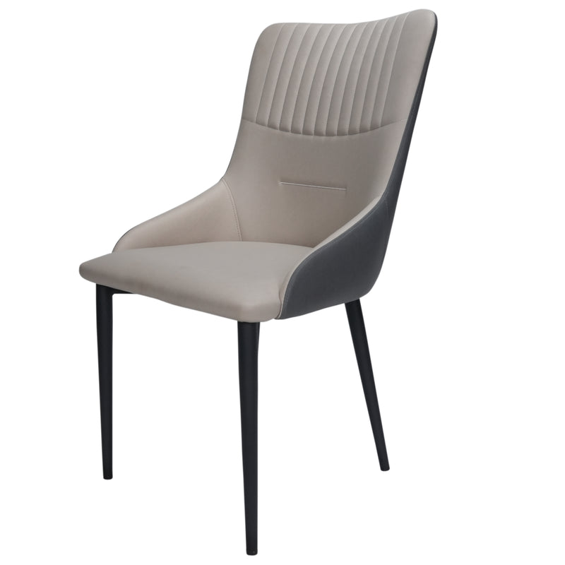 Verona chair Pu Leather Upholstered With Metal Legs - White