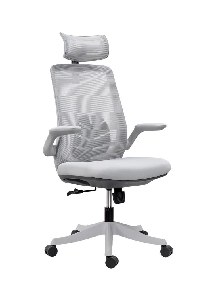 Noel Executive High Back Office Chair with Nylon Base - Grey