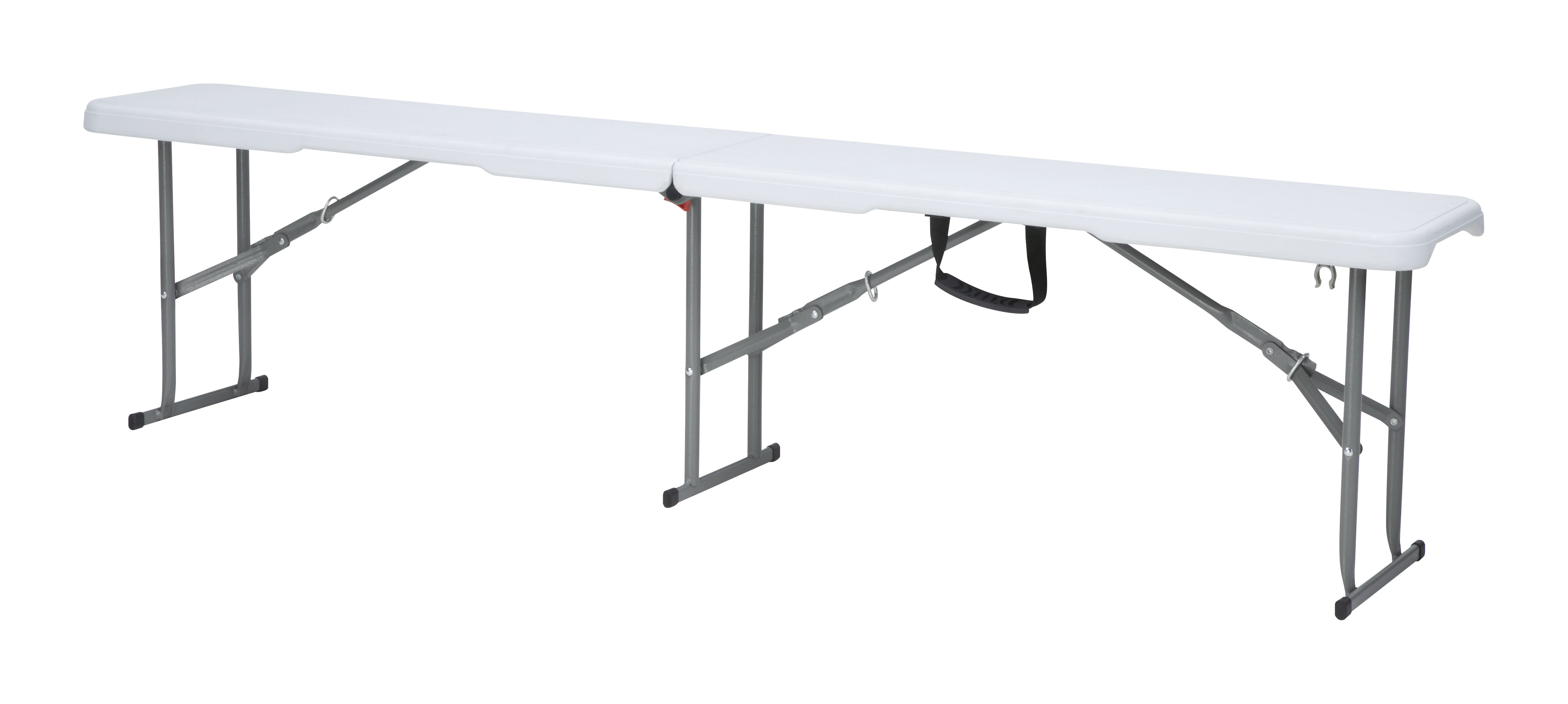 6FT Plastic Foldable Bench with Metal Legs