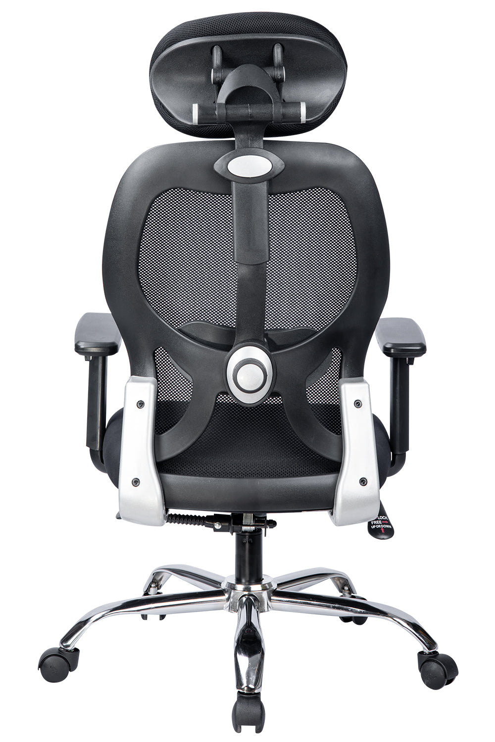 Marco High-Back Office Chair with Cushion Seat, 1D Armrest And Chrome Base - Grey