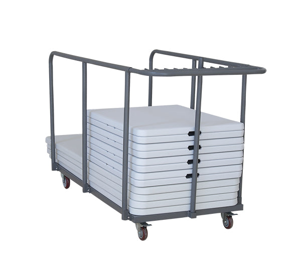 Multi-Function Rack For Folding Table And Chair With Commercial Grade Steel Frame For Storage and Transport.