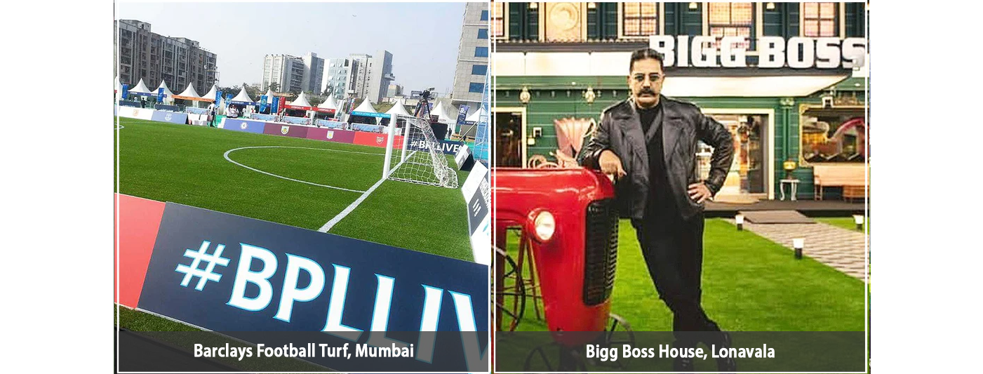 Completed Projects - Barclays Football Turf Mumbai & Bigg Boss house Lonavala