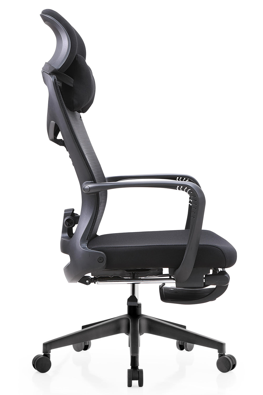 Spencer High Back 2D Armrest Executive Chair Cushion Seat with Nylon Base - Black