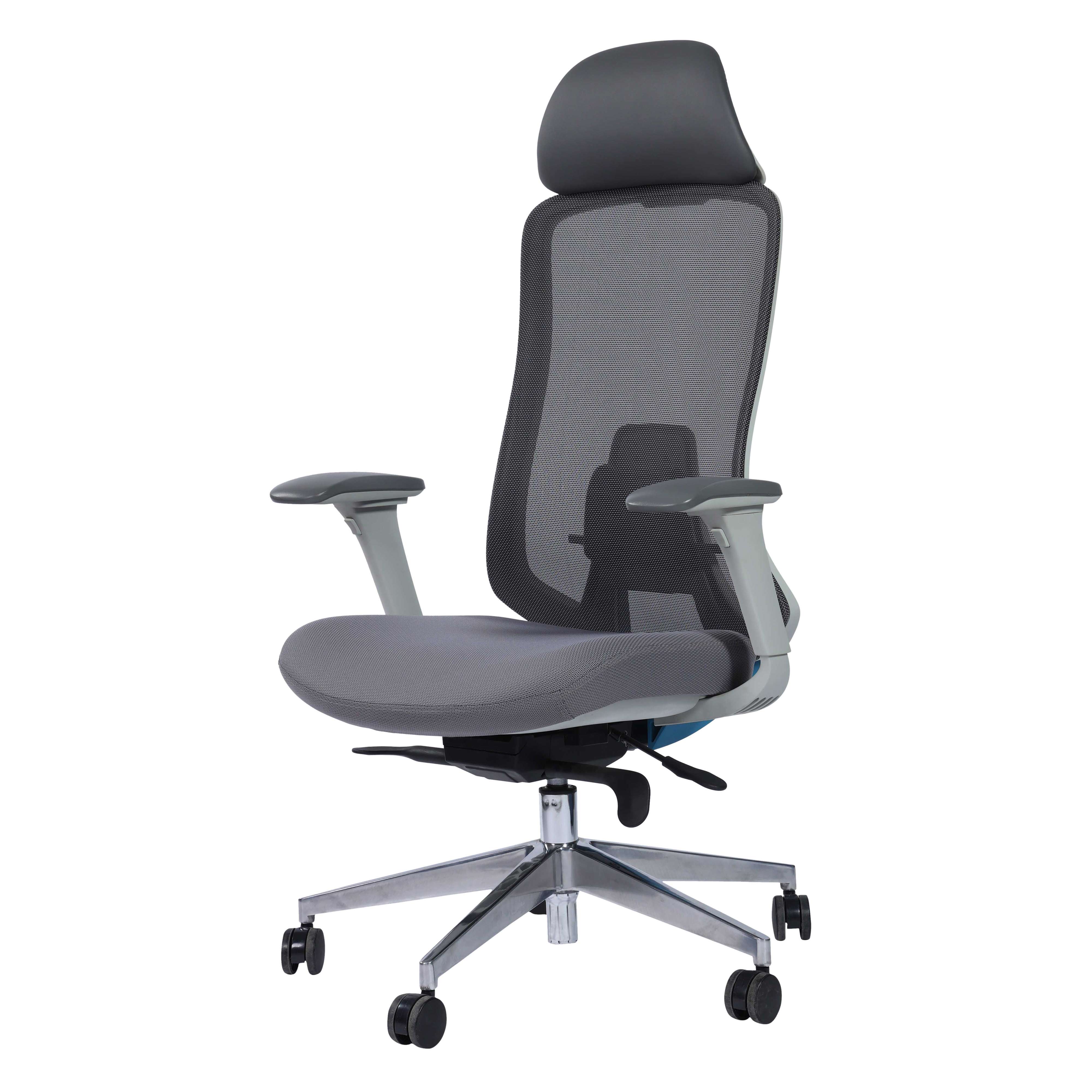 Hugo High Back Aluminium Base Executive Chair - White