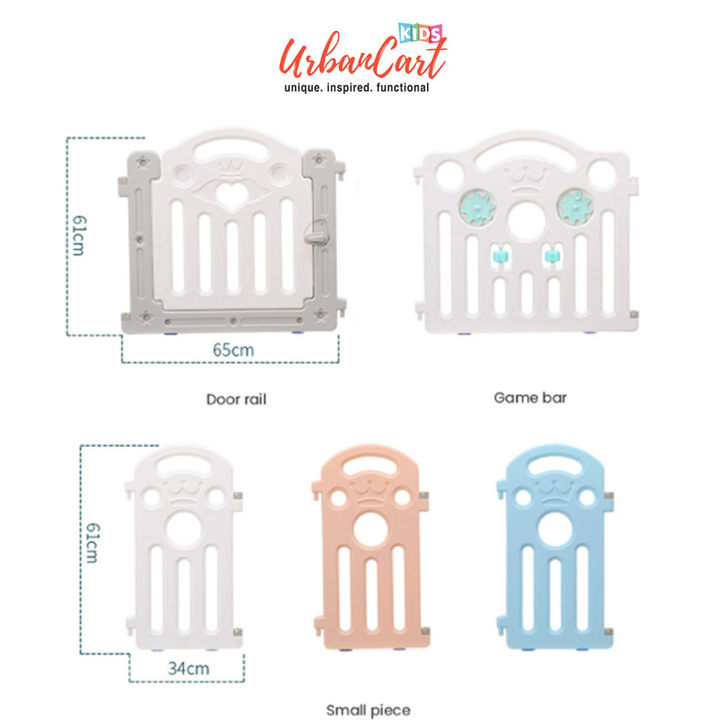 12 Panel Foldable Baby Playpen Yard Fence with Activity Wall. KIDS PLAYPEN urbancart.in