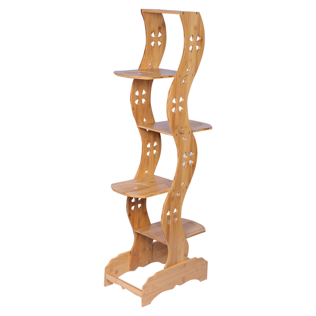 5 Tier Indoor-Outdoor Display Rack -Brown freeshipping - urbancart.in