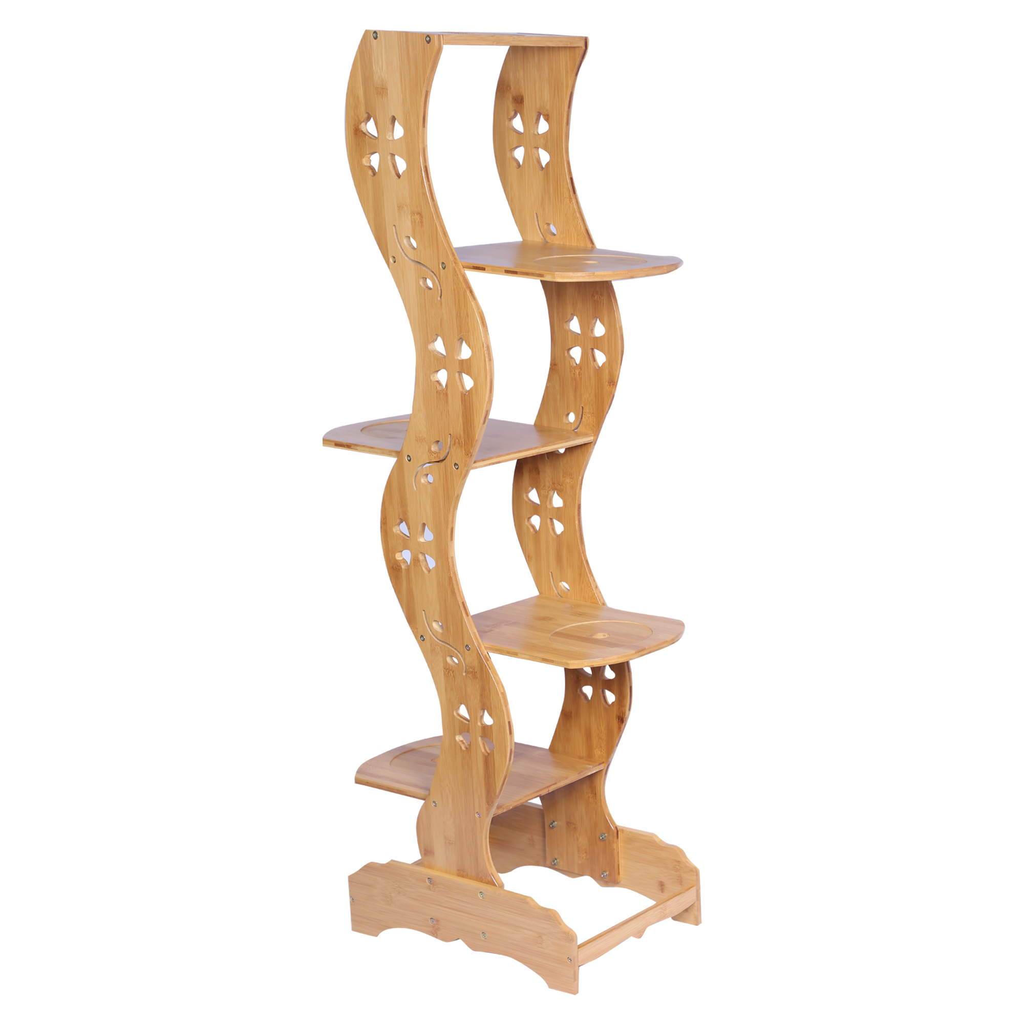 5 Tier Indoor-Outdoor Display Rack -Brown freeshipping - urbancart.in