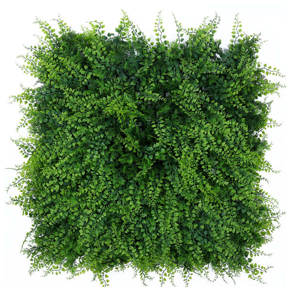 Large Lush Green Leaves Artificial Vertical Garden Wall Tile (Size: 50cm x 50cm, Pack of 1)