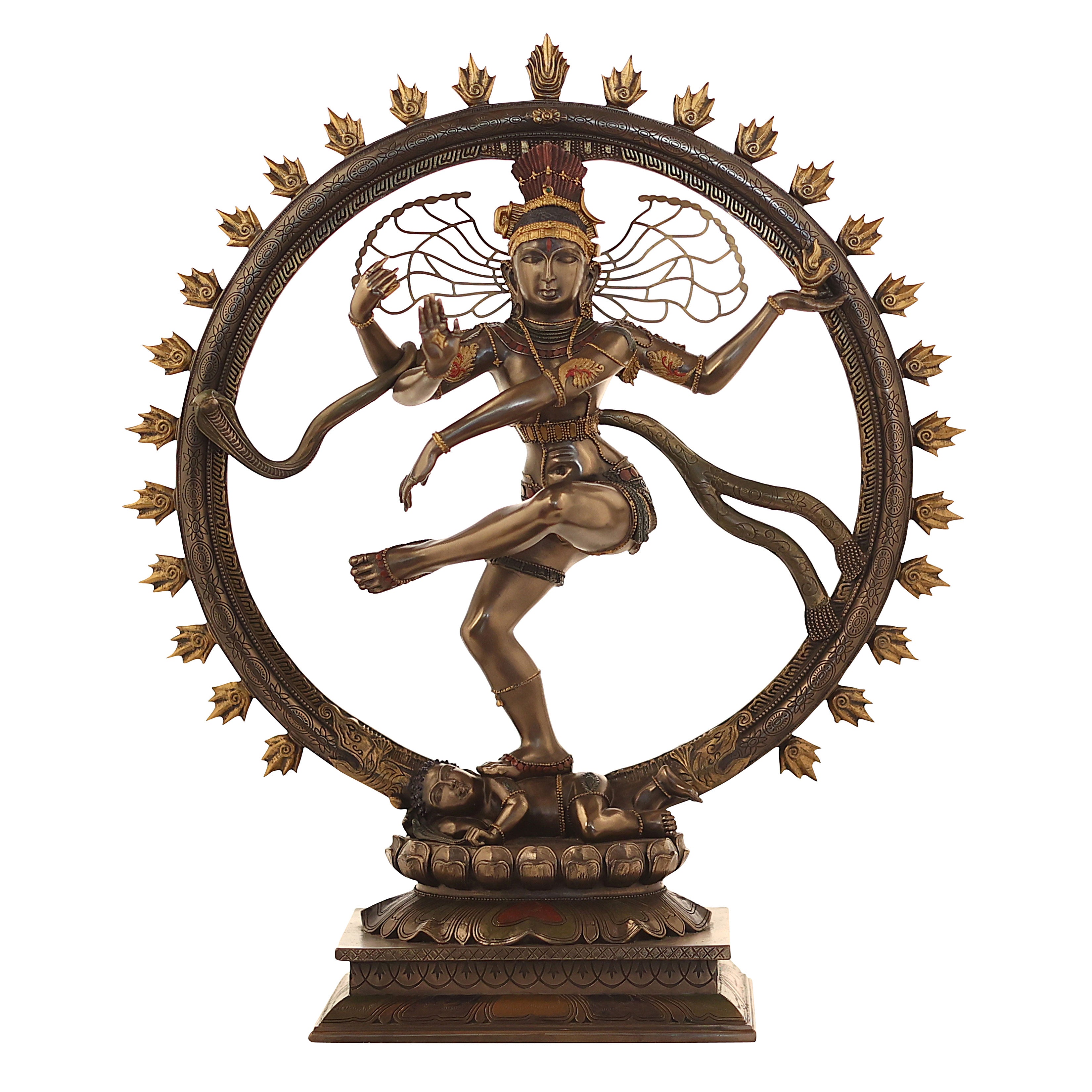 Lord Natraj Shiva Made of Bronze composite - 15.5 x 4 x 18 Inch, 2.6 Kg