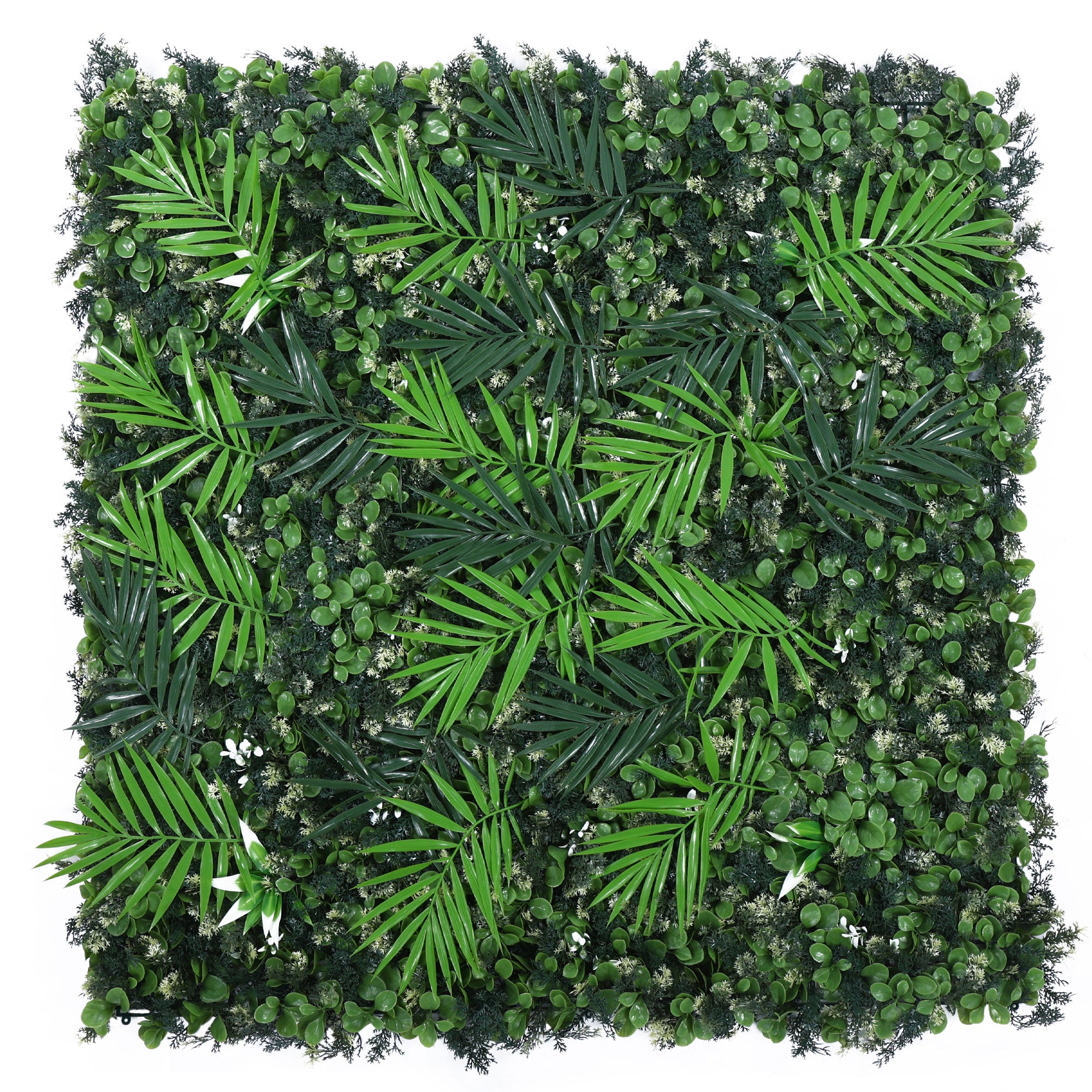 White and Large Green Leaves Artificial Vertical Green Garden Wall Tile