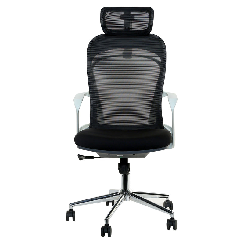 Emilio Executive High Back Office Chair with Aluminium Base - White