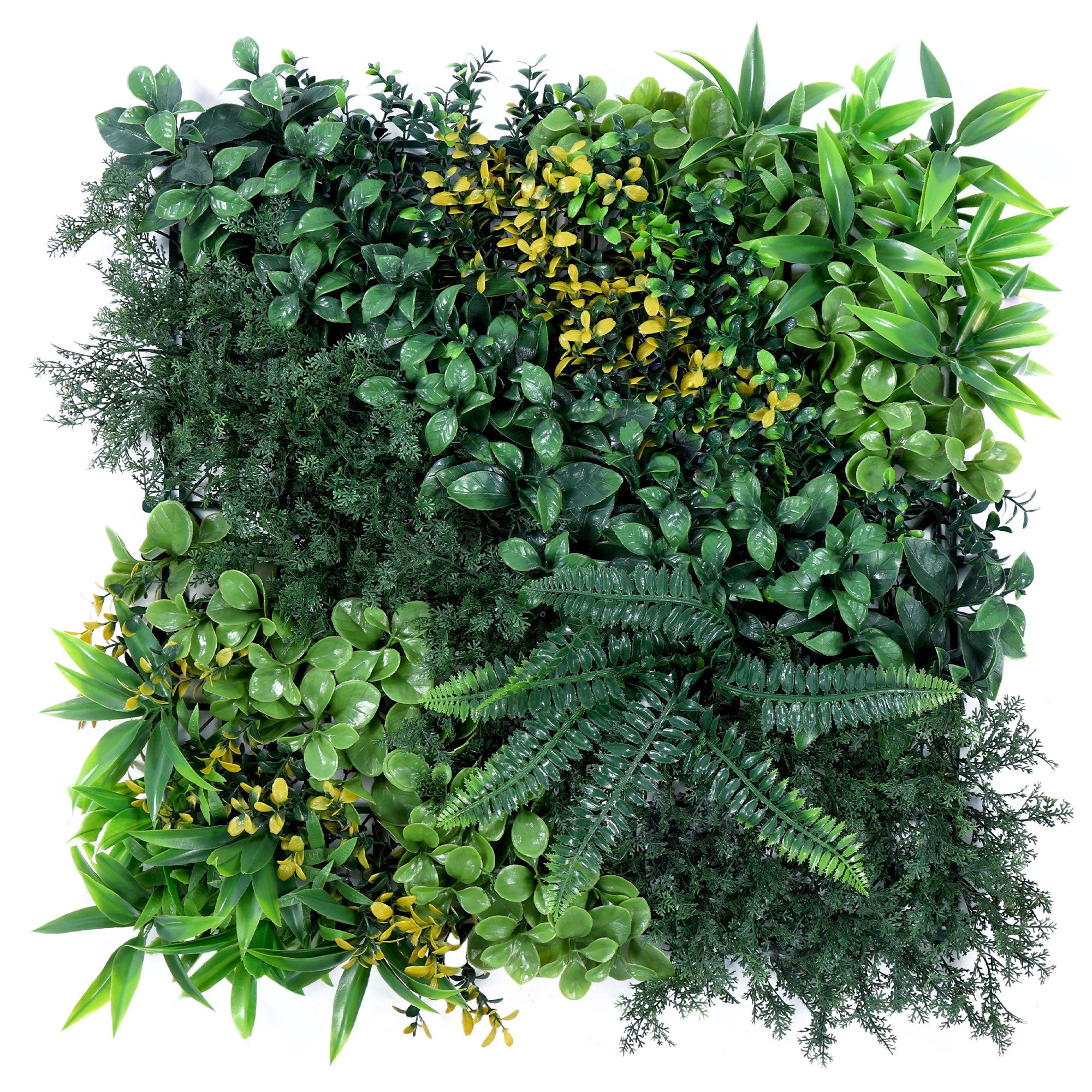 Yellow and Mix Shade Green Leaves Green Garden Wall Tile (Size: 100cm x 100cm, Pack of 1)