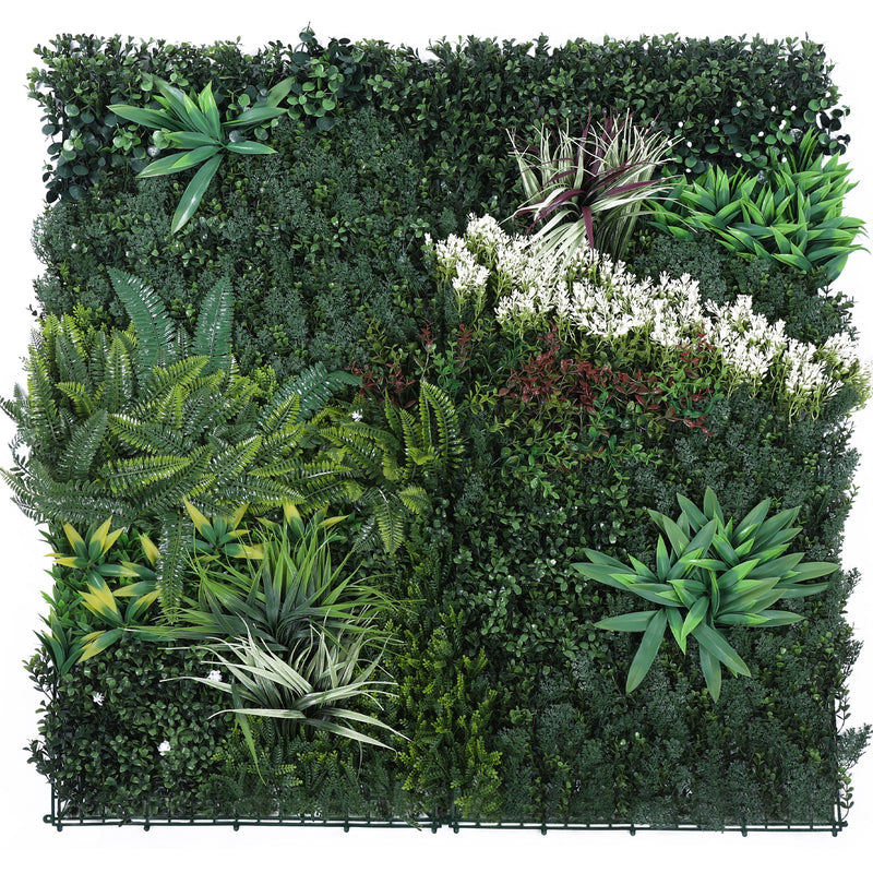 Large Multicolor Leaves Vertical Green Garden Wall Tile (Size: 100cm x 100cm, Pack of 1)