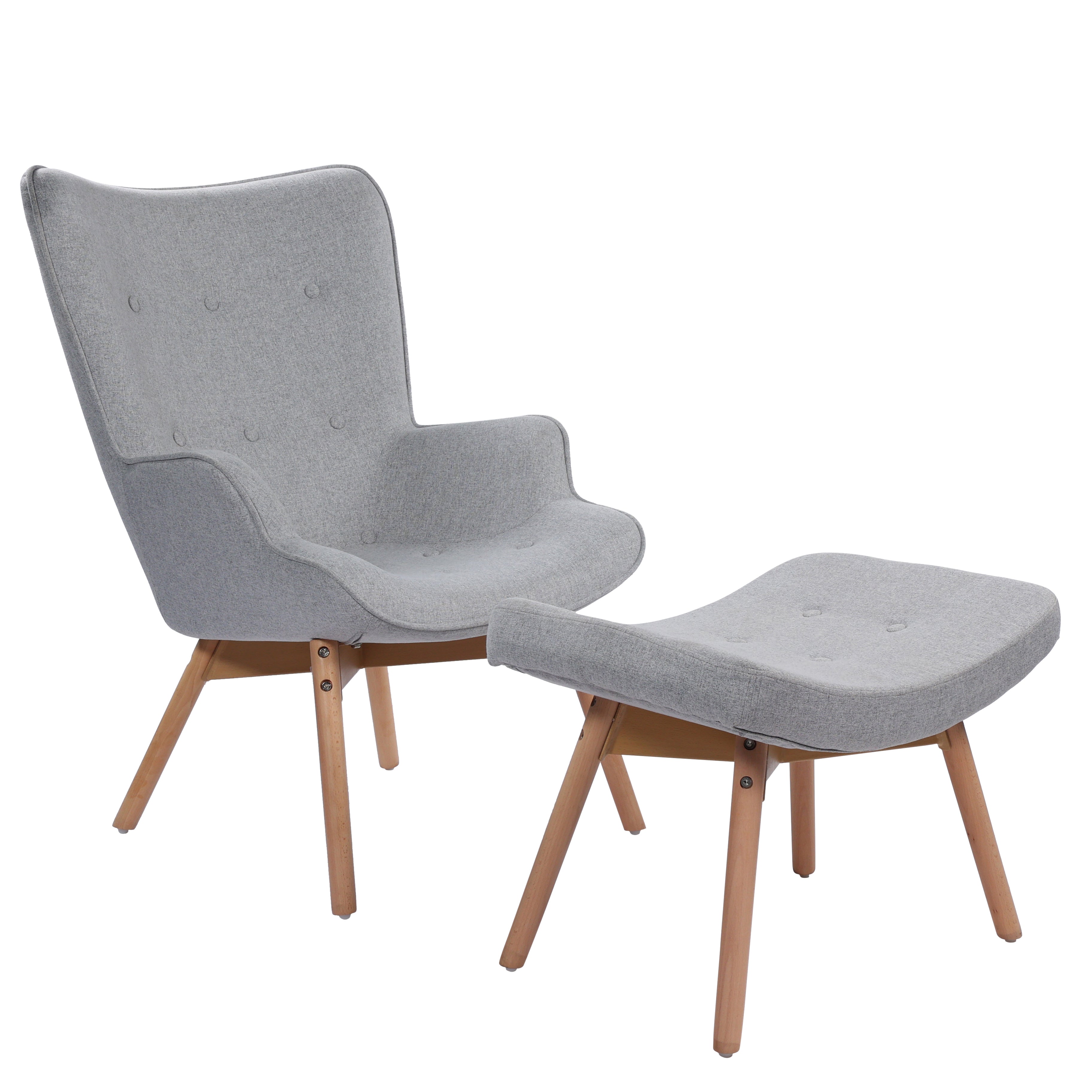 Rest Chair Alexa Armrest Lounge Chair with foot rest for Living Room/ Bedroom - G