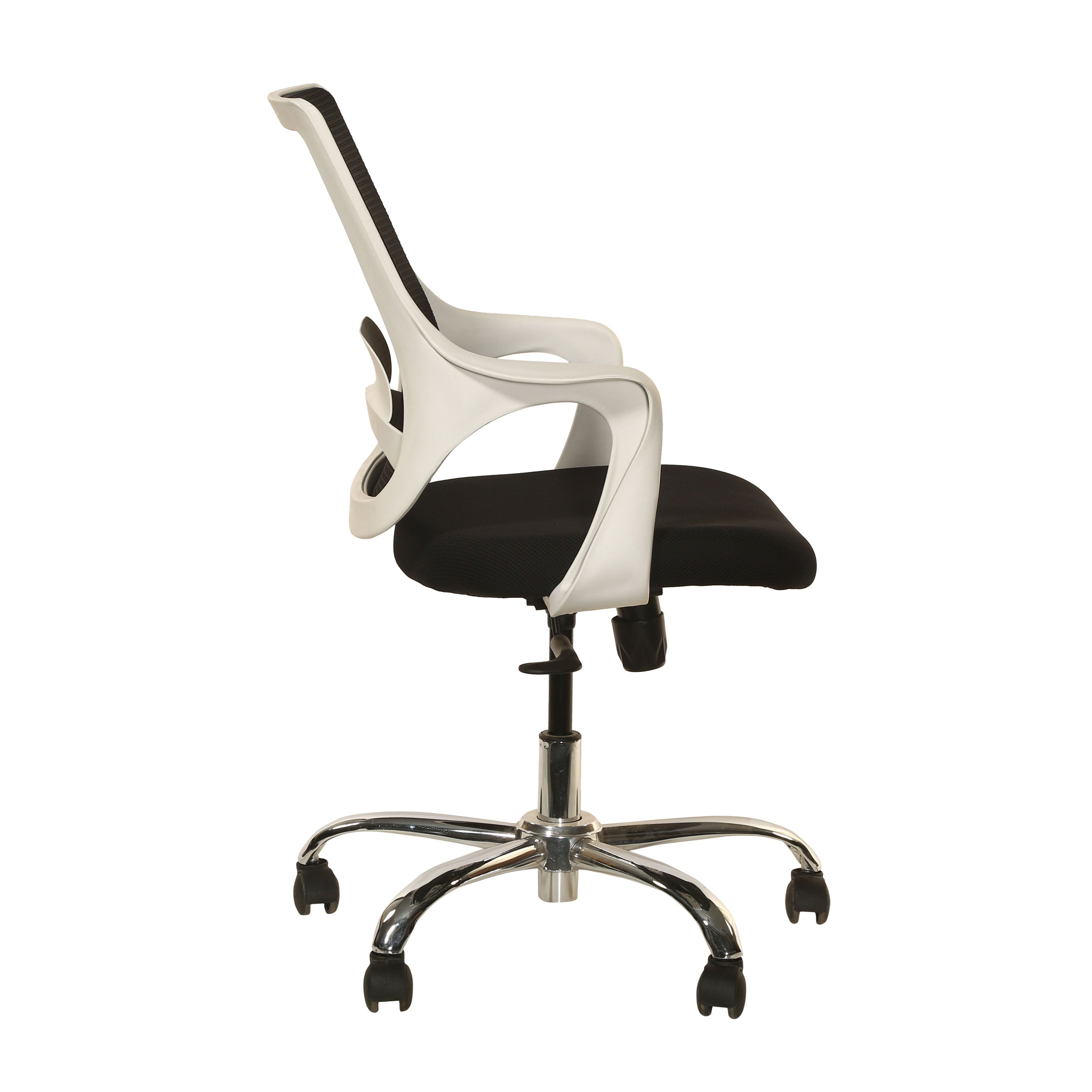 Kyoto Mid Back Office Work Station Chair with Chrome Base Black