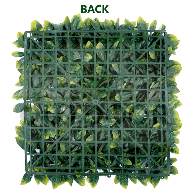 Twin Shade Lush Green Leaves Artificial Vertical Garden Wall Tile (Size: 50cm x 50cm, Pack of 1)